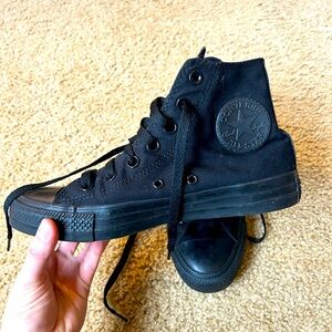 All Black Converse High Tops